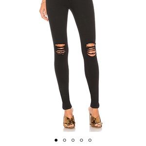 Dr. Denim black jeans with rips in the knees